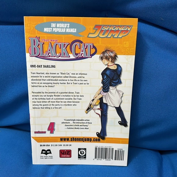 Black Cat Comic Volume 4 By Kentaro Yabuki ShonenJump Manga RatedT+ForOlderTeens - Picture 2 of 9
